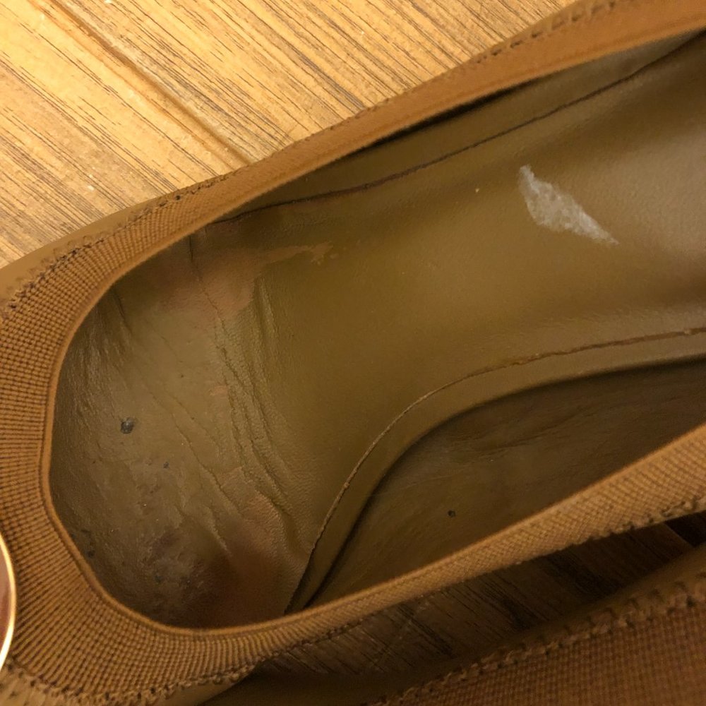 Tory Burch Caroline Wedge heeled slip on leather, 7 - Picture 14 of 14